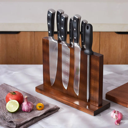 Magnetic Wooden Knife Block