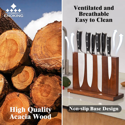 Magnetic Wooden Knife Block