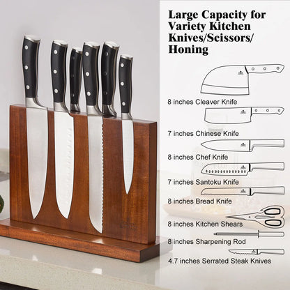 Magnetic Wooden Knife Block